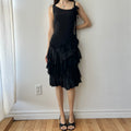 Fairy ruffled midi silk blend dress by BCBG
