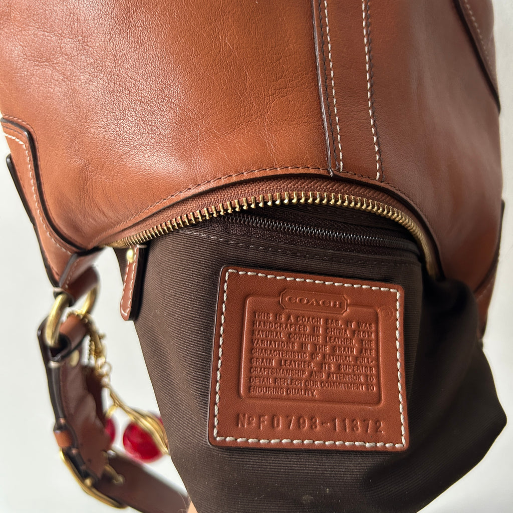 2000s coach hamptons hobo bag in brown