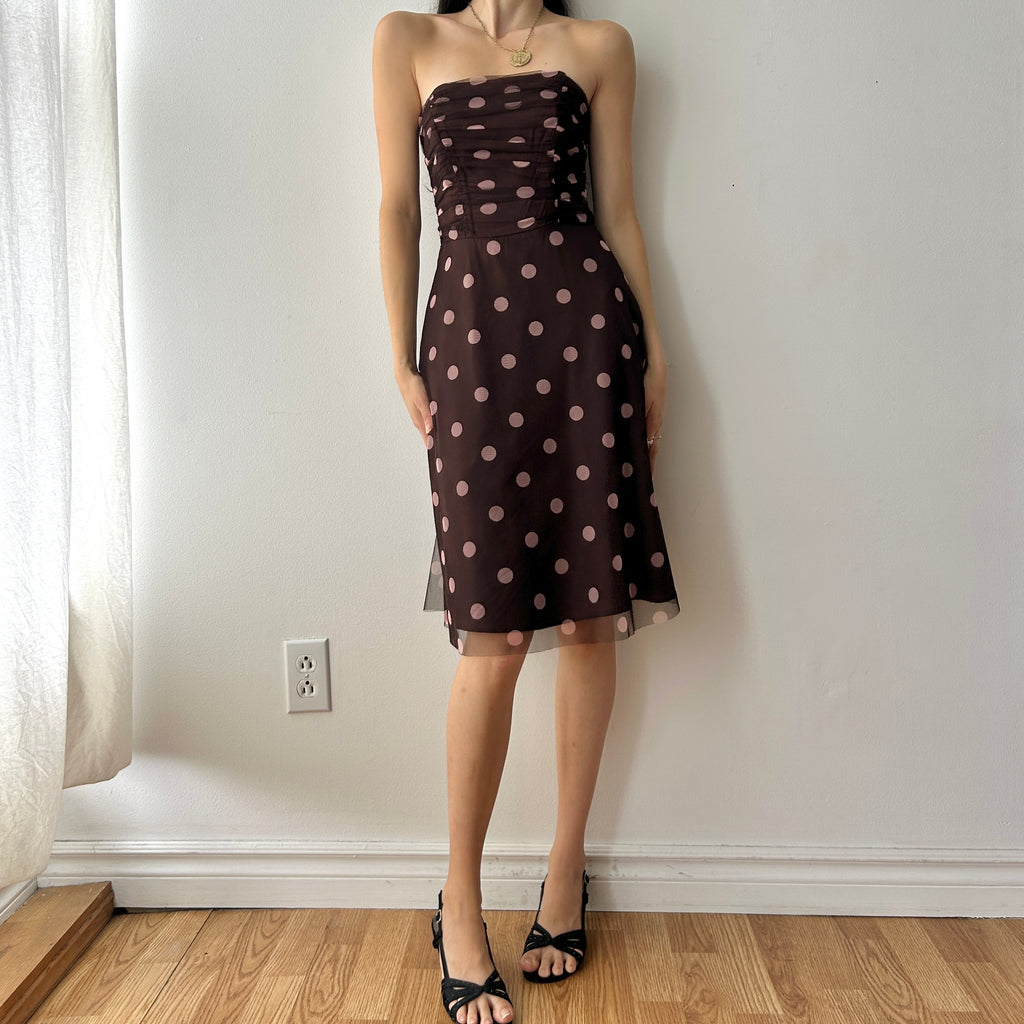 2000s tulle polka dot dress by bcx