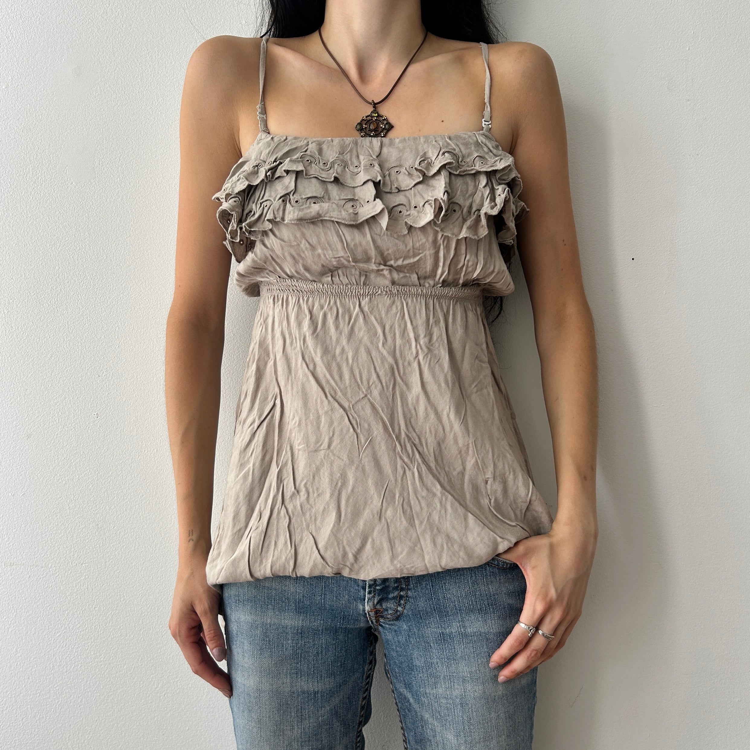 2000s ruffle blouse by ici et maintenant