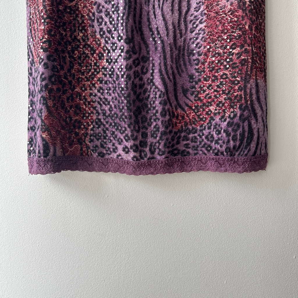 Y2K animal print skirt by frime