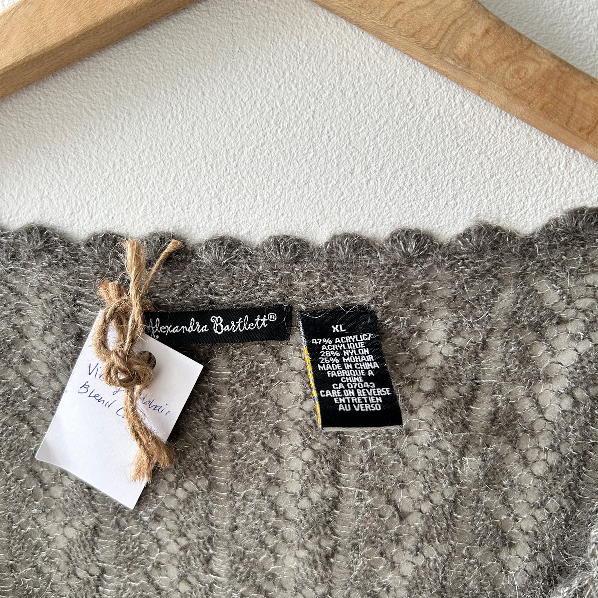 Vintage mohair blend cardigan by Alexandra Bartlett