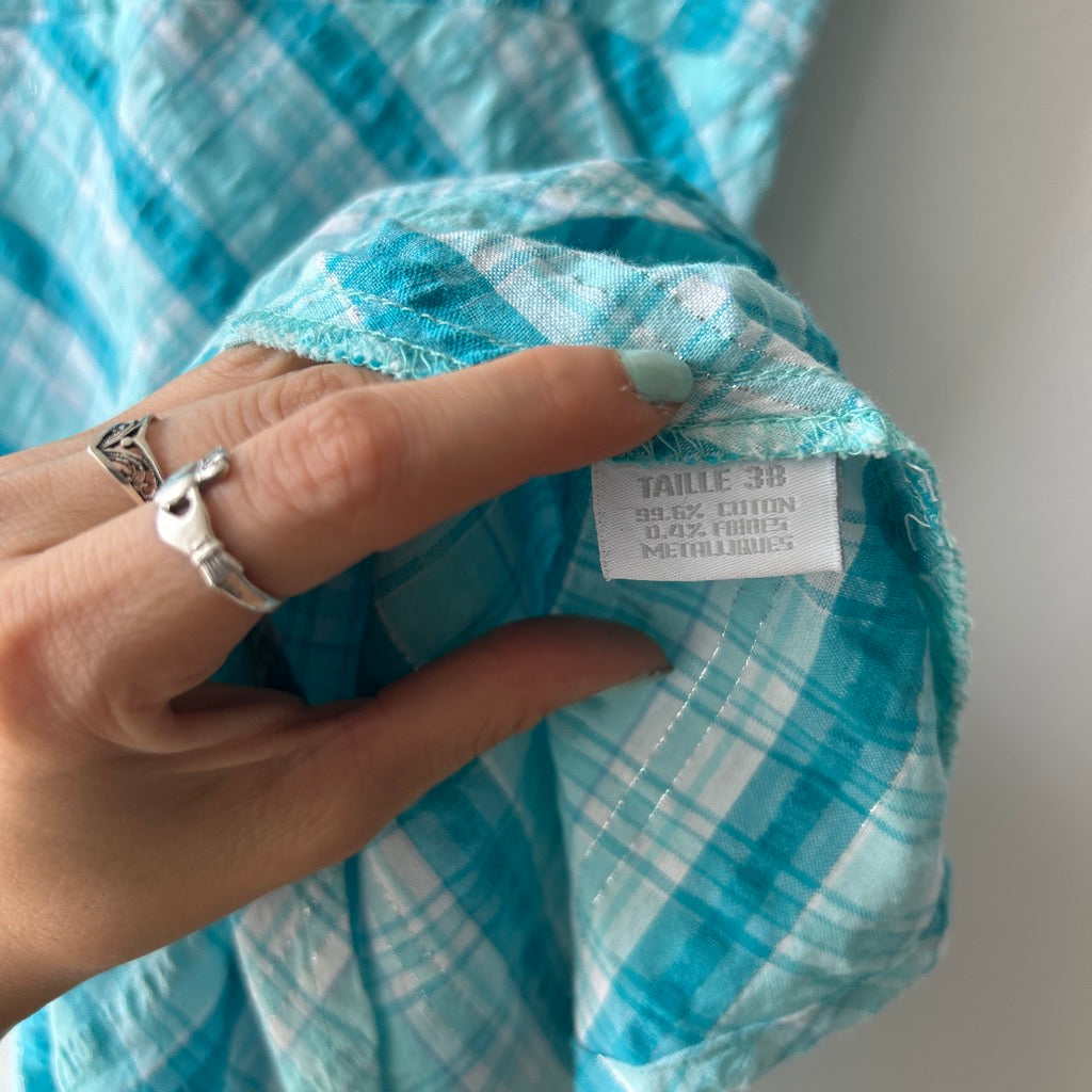 2010s plaid midi dress by mim