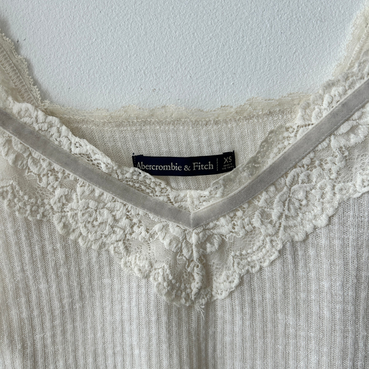2000s lace trim tank top by A&F