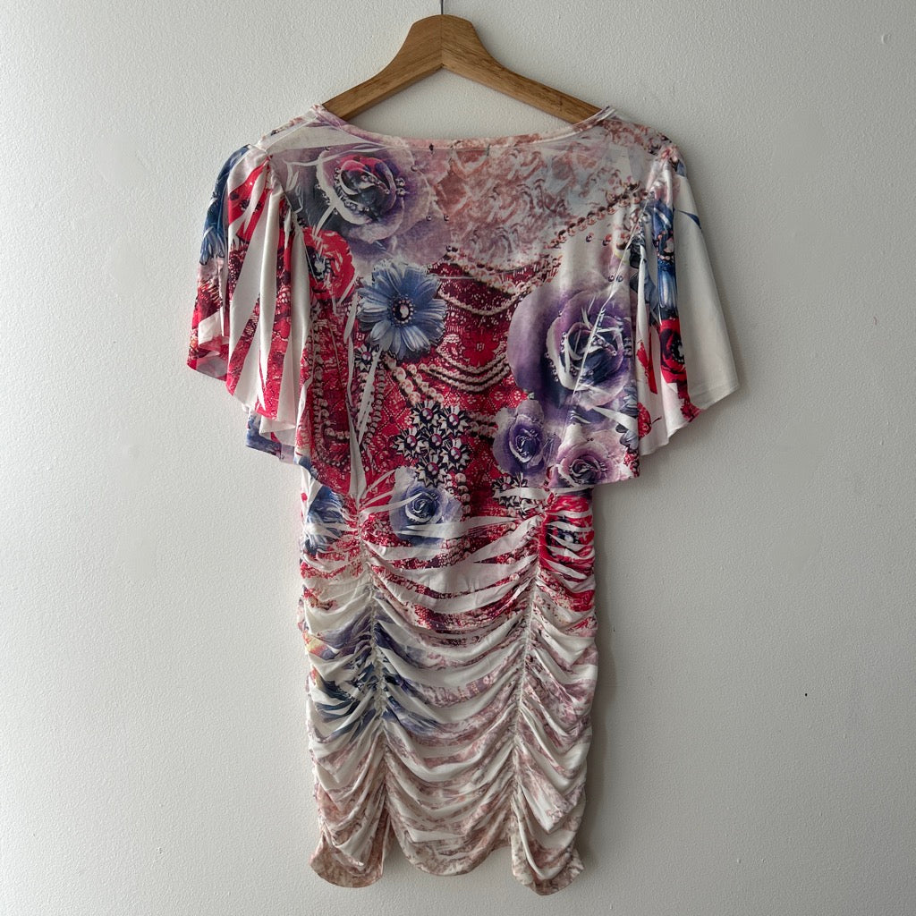 2000s bedazzled slouchy top by candy couture