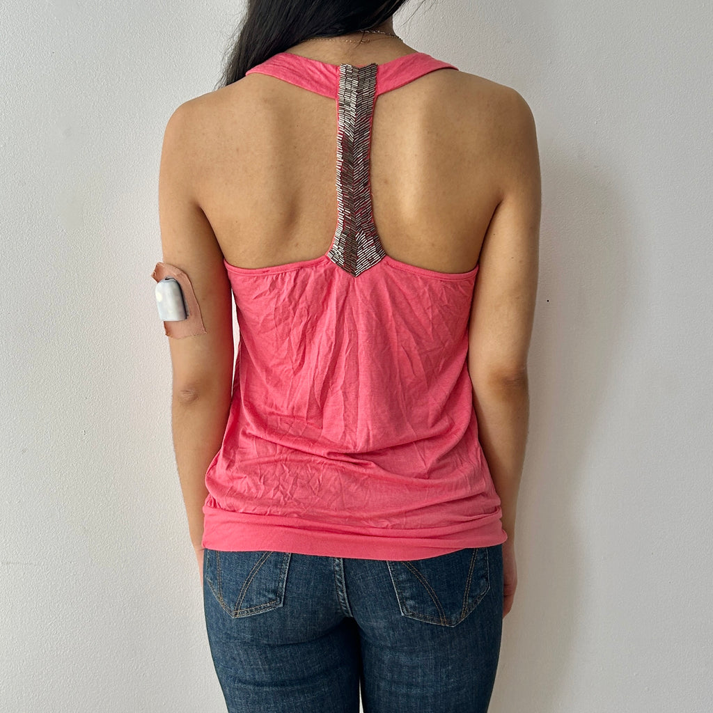 2010s beaded back tank top by HKR