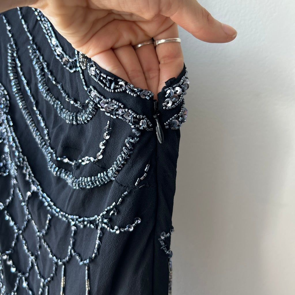 Vintage silk beaded dress by bellesa