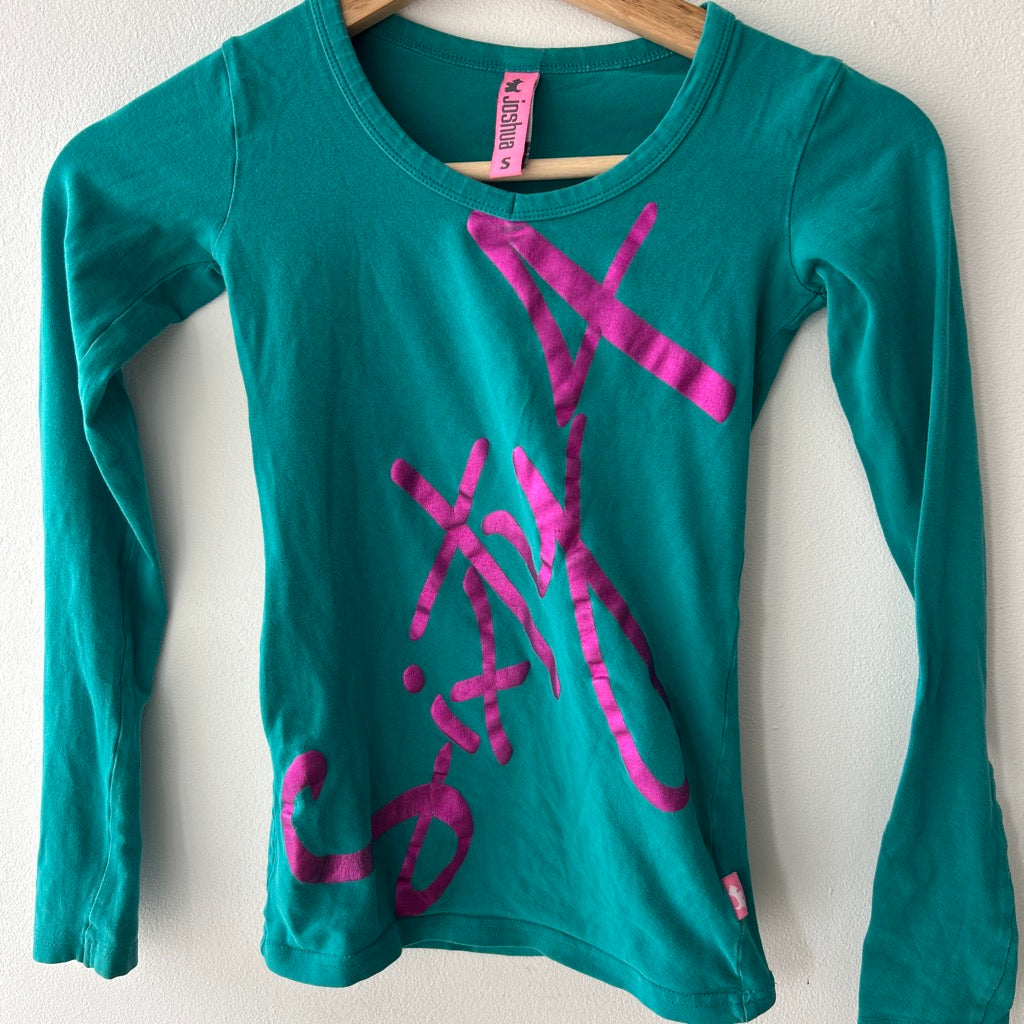 Y2K teal blue long sleeve tee by Joshua