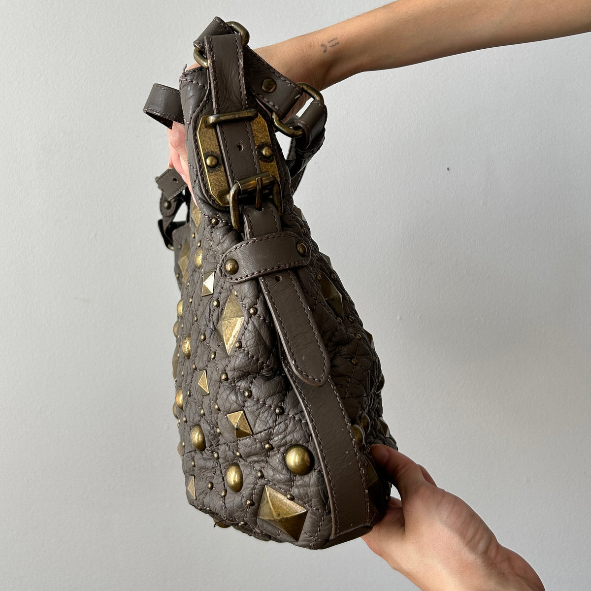 2010s studded crossbody bag by DKNY