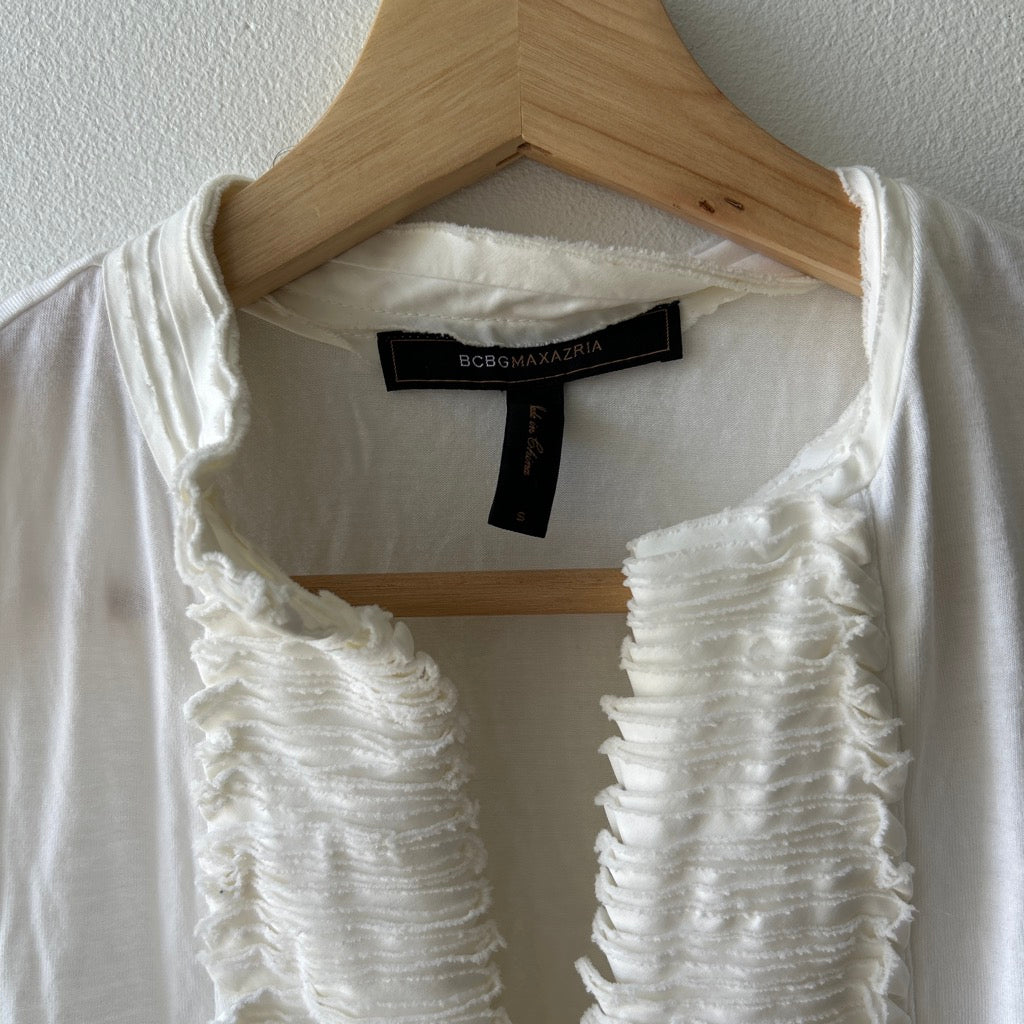 2000s pleated detail top by BCBG