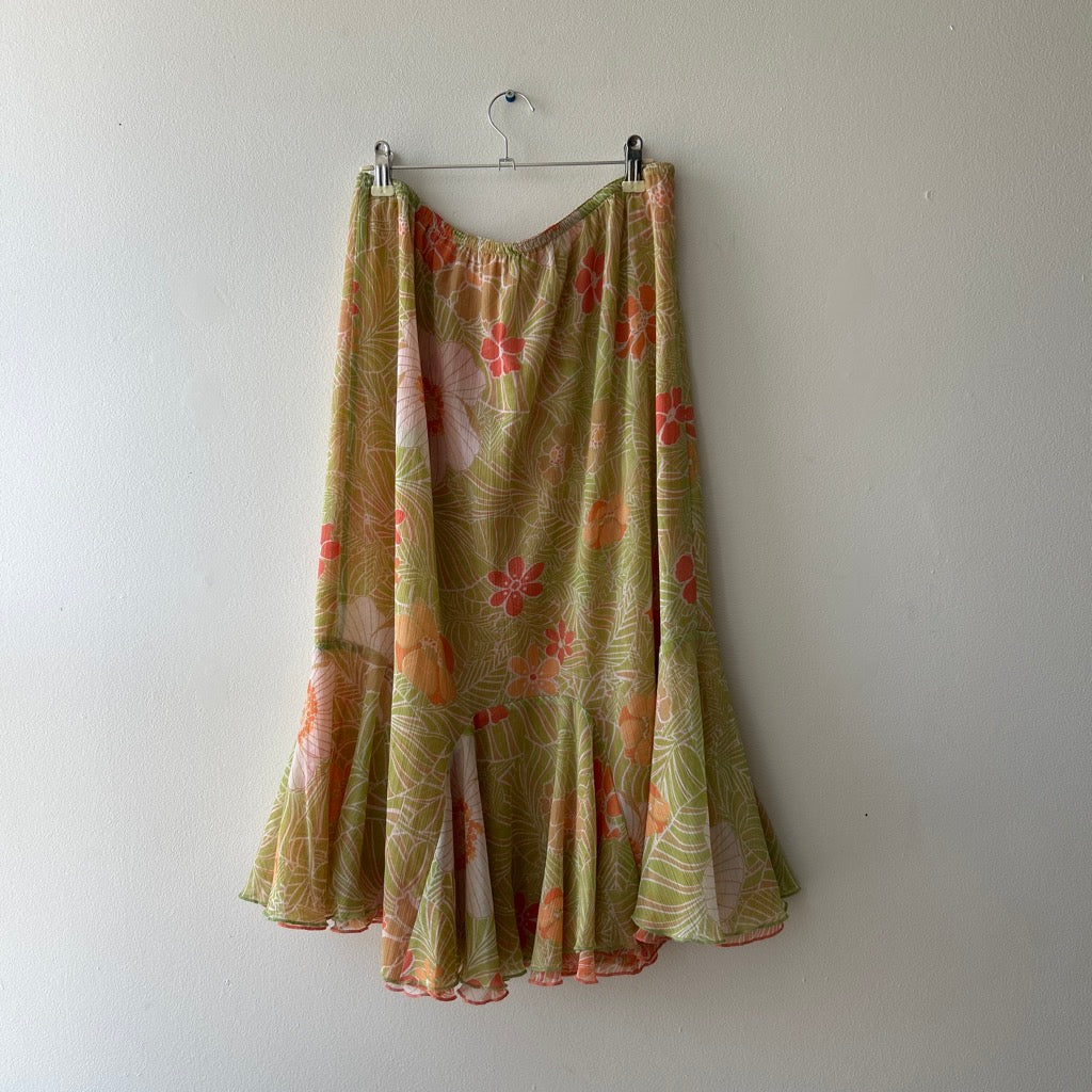 Fairy floral flowy mesh skirt (reversible)