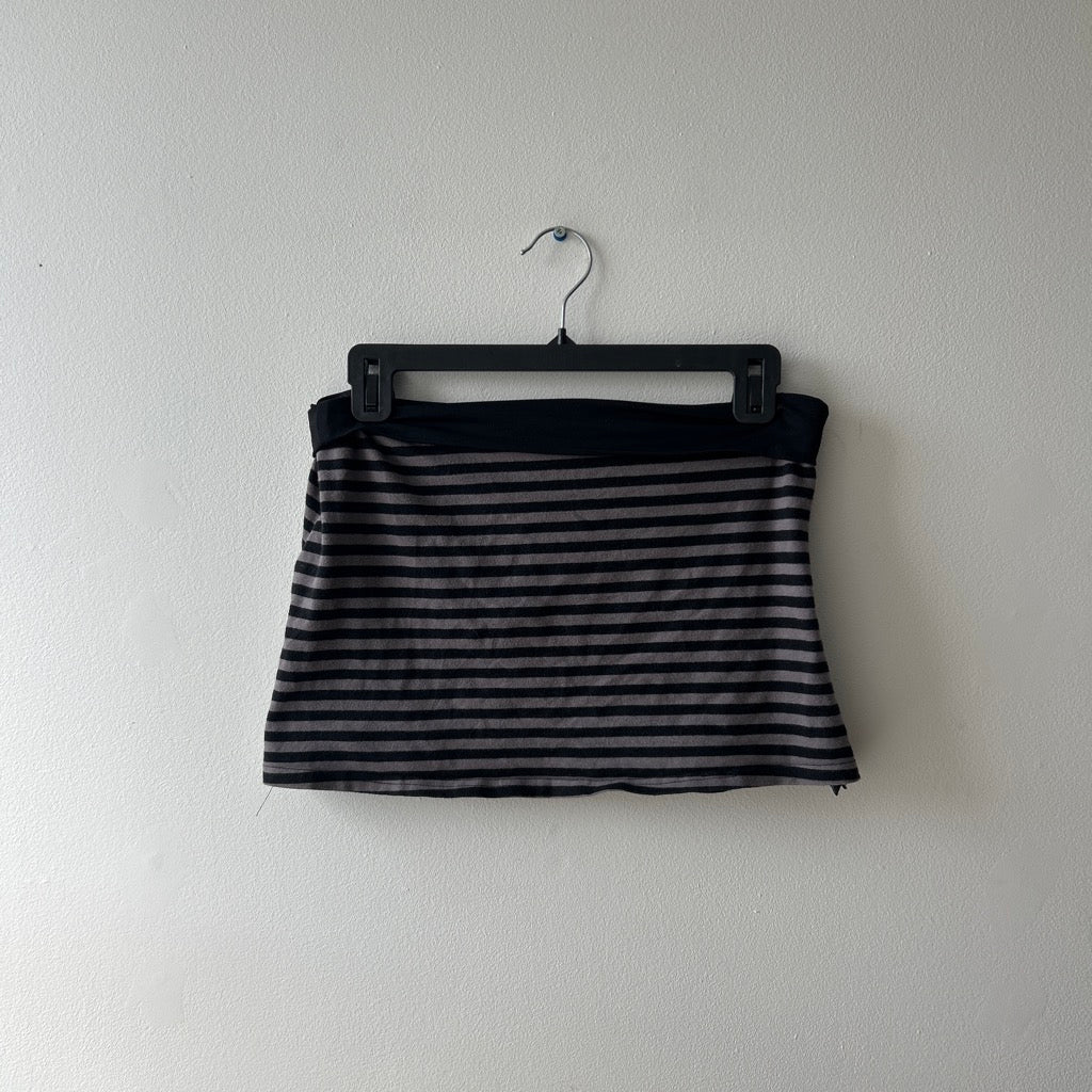 Striped halter top mini skirt set (Up-cycle)