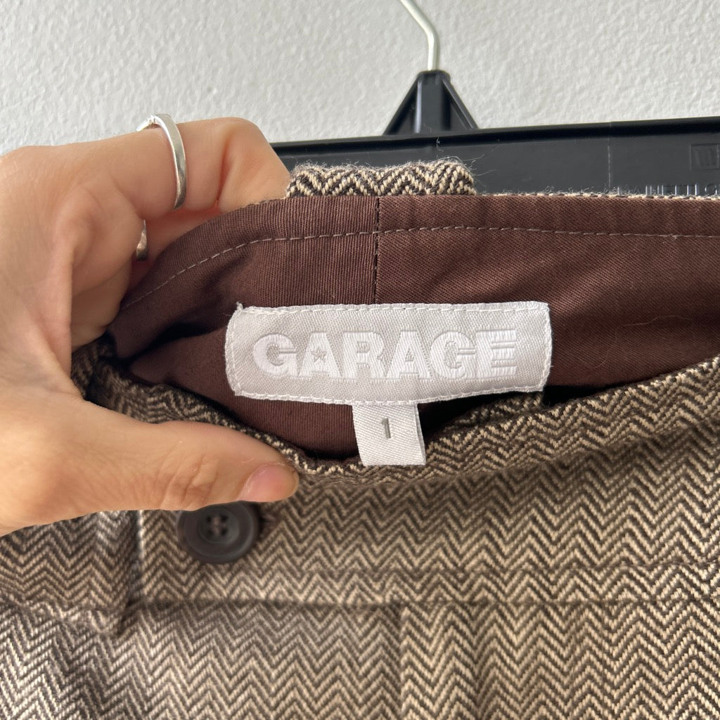 2000s wool blend pleated mini skirt by garage