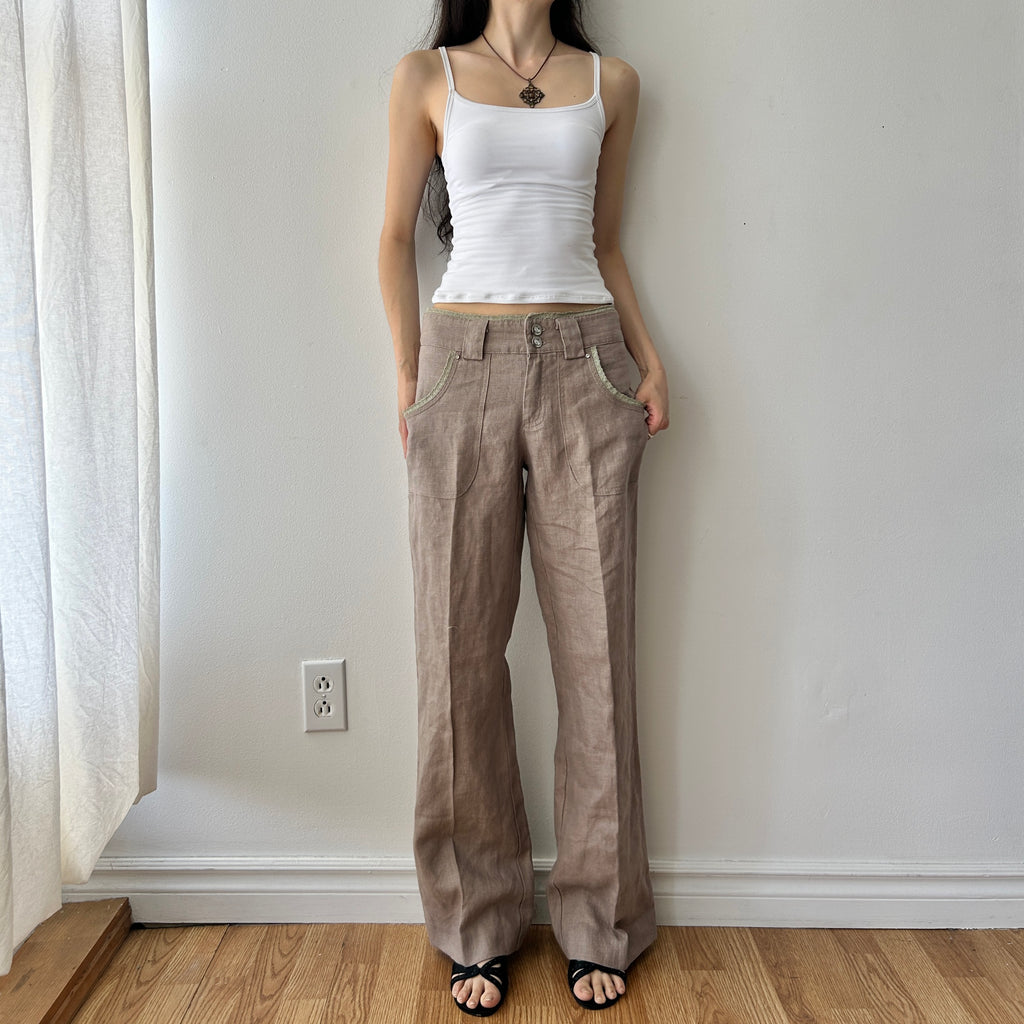 Y2K dress pants with trim by cartise