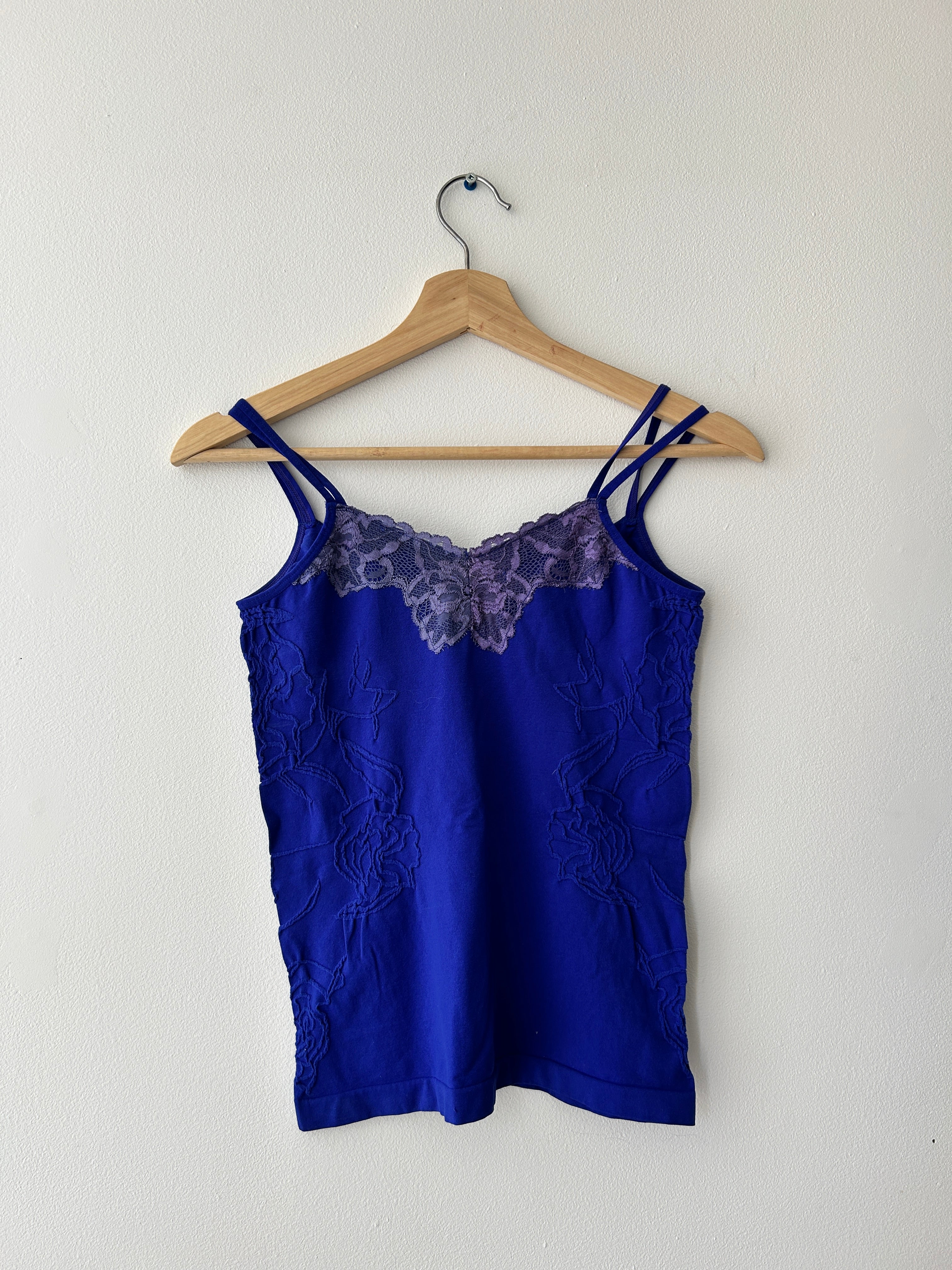 2000s lace purple cami by majora