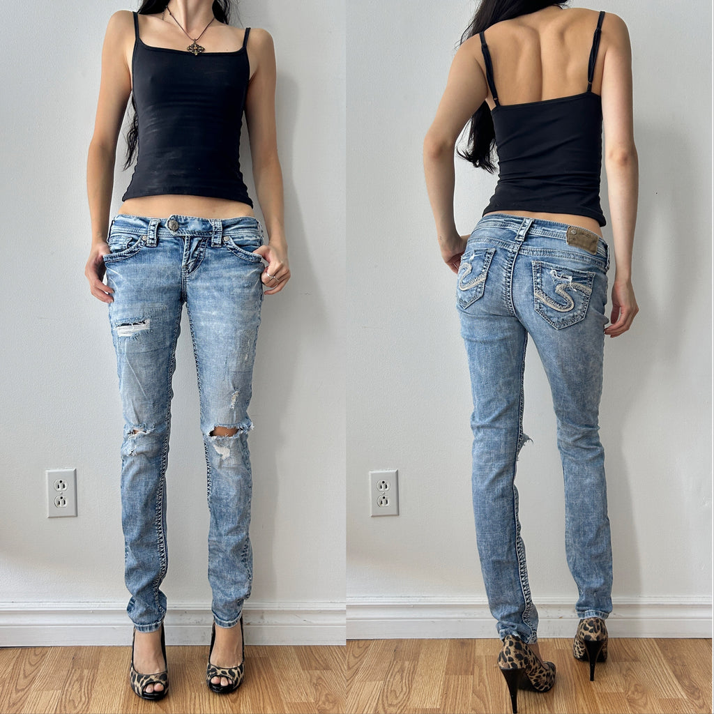 2010s low rise skinny jeans by Silver Jeans