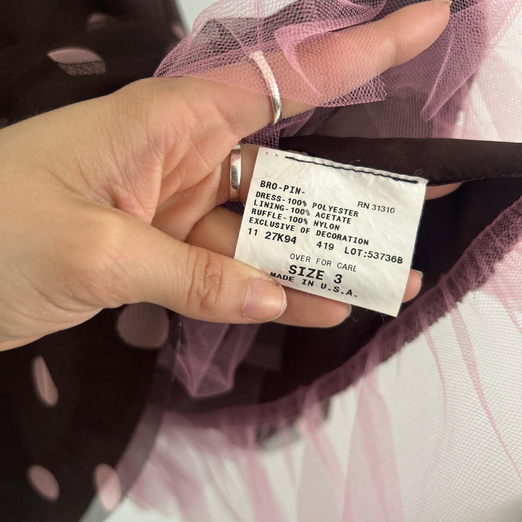 2000s tulle polka dot dress by bcx