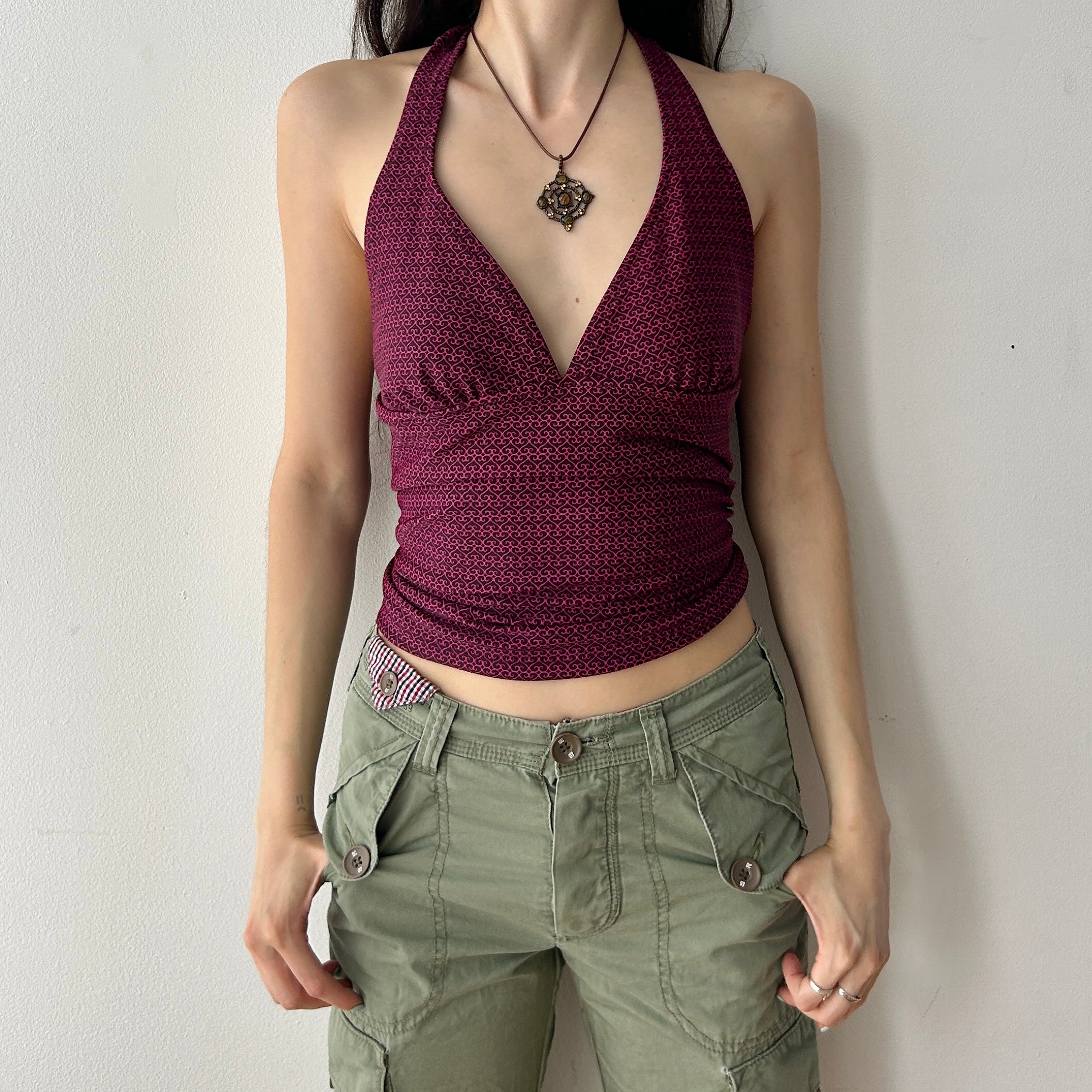 Y2K halter neck top