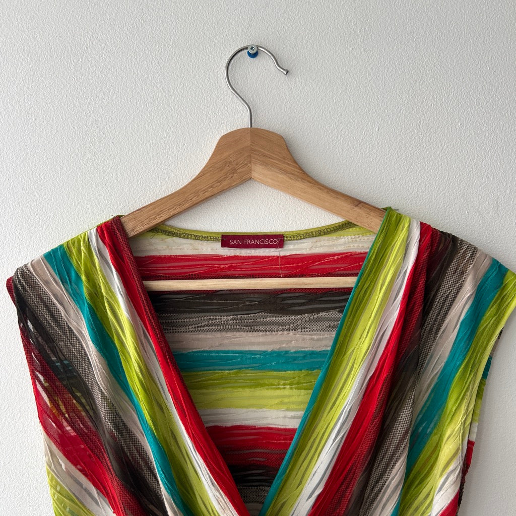 Y2K slouchy striped top by san francisco