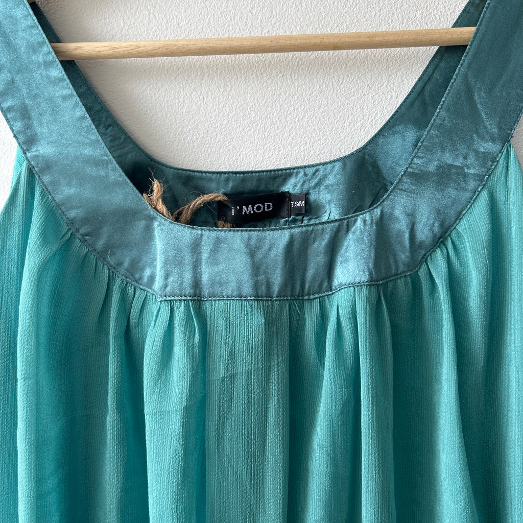 2010s teal drop waist dress by i'mod