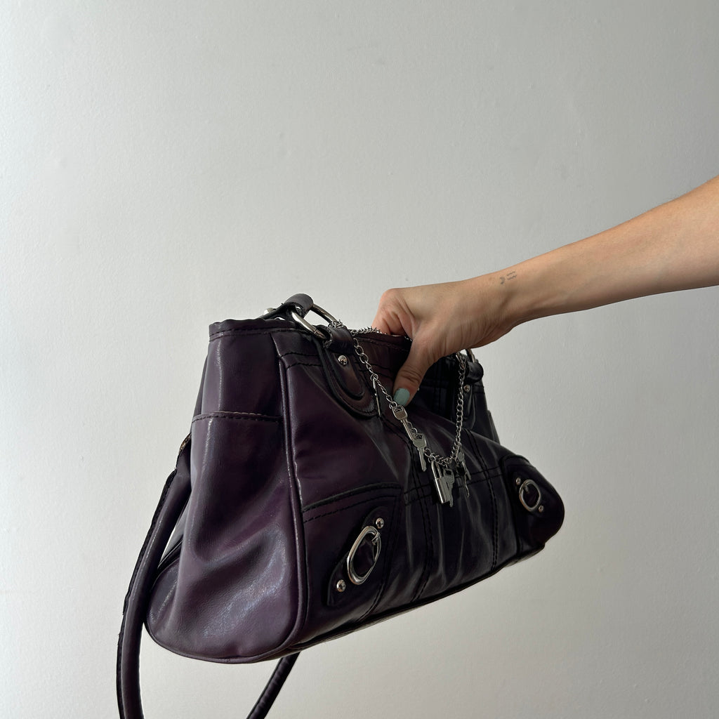 2000s purple shoulder bag