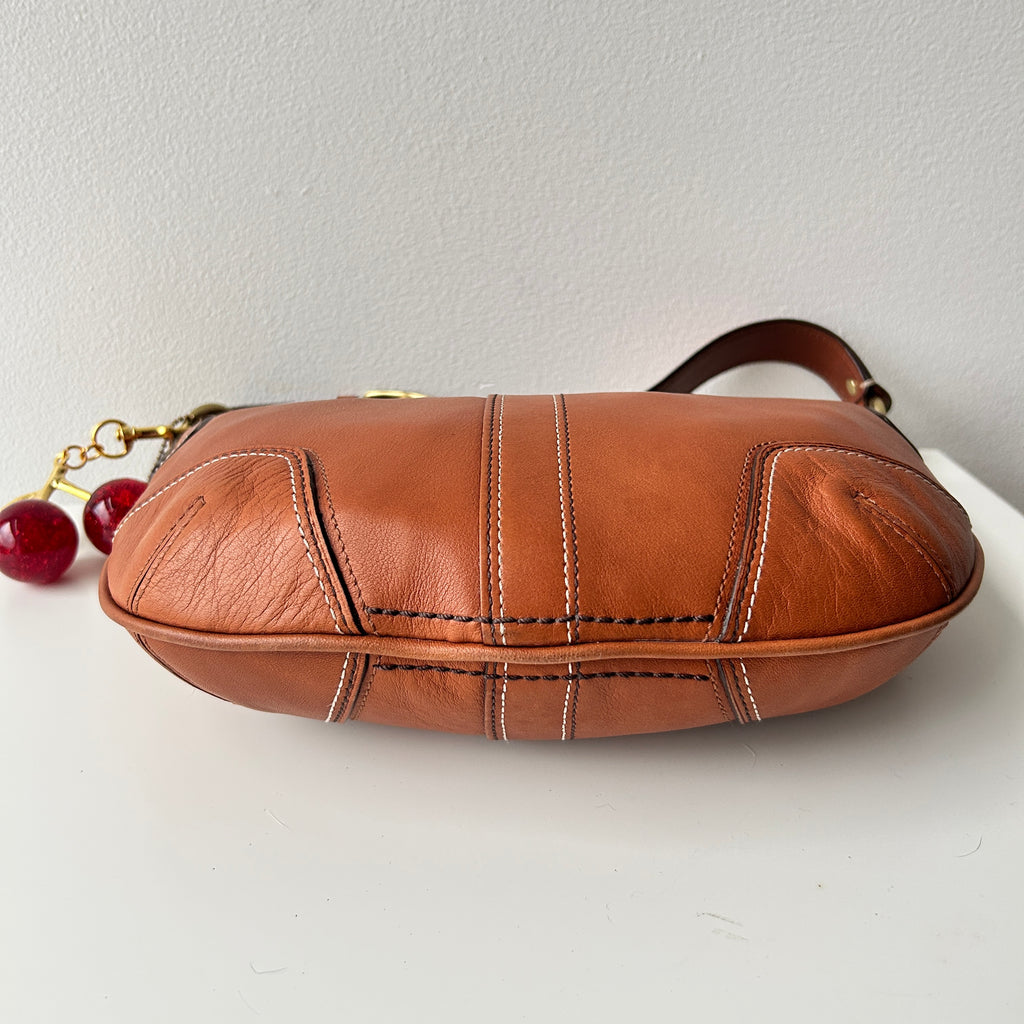 2000s coach hamptons hobo bag in brown