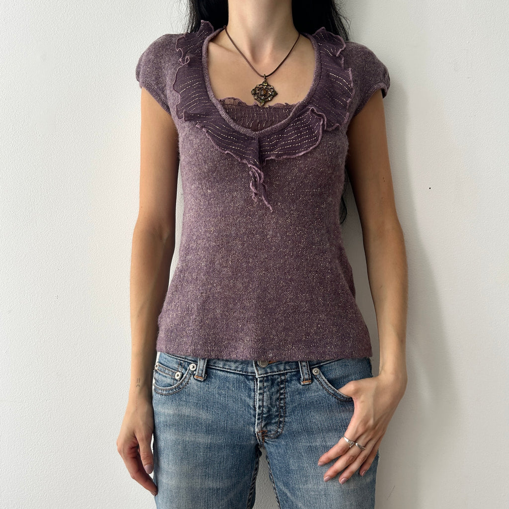 Vintage metallic knit top by Morgan de toi