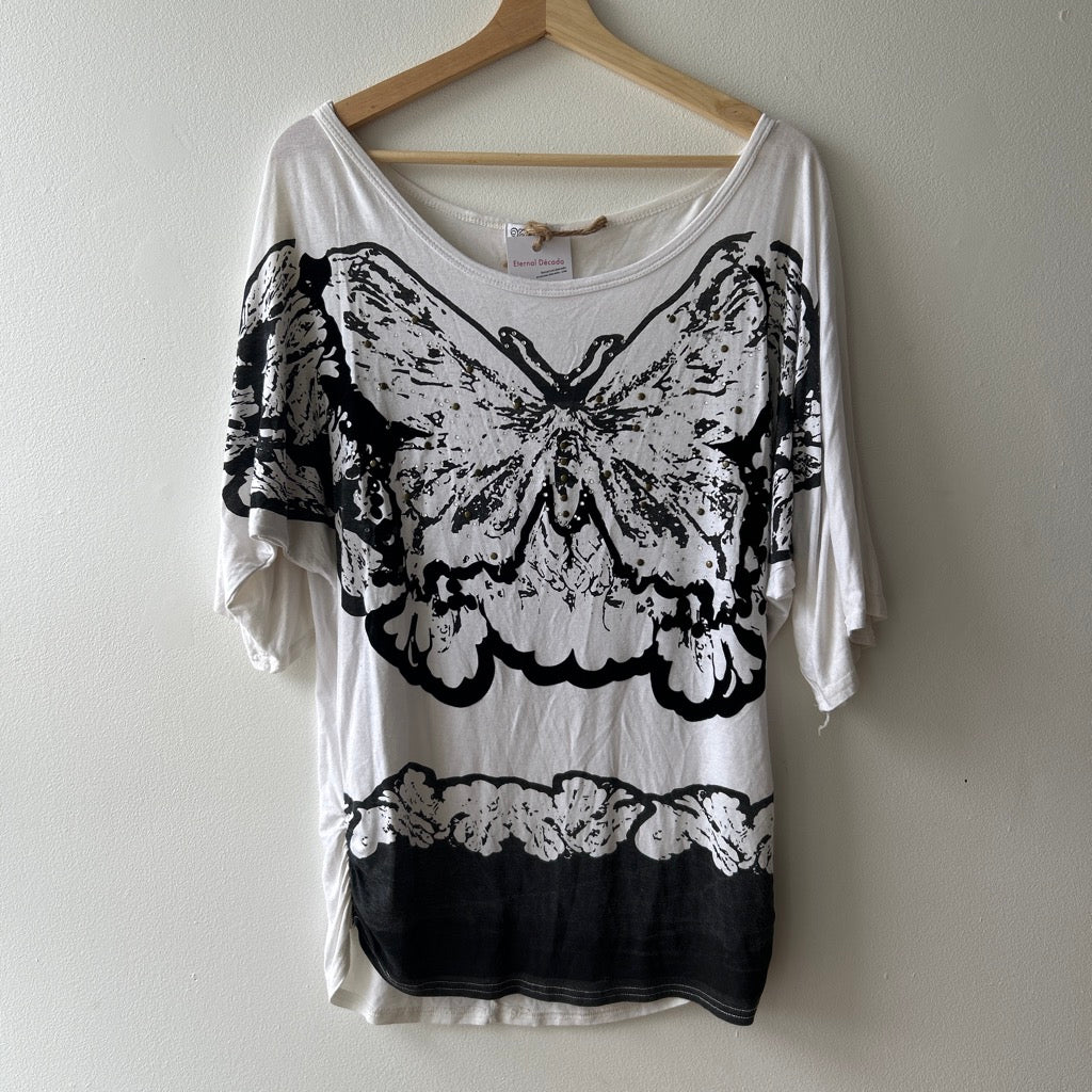 2010s slouchy batwing dress top by voyelles