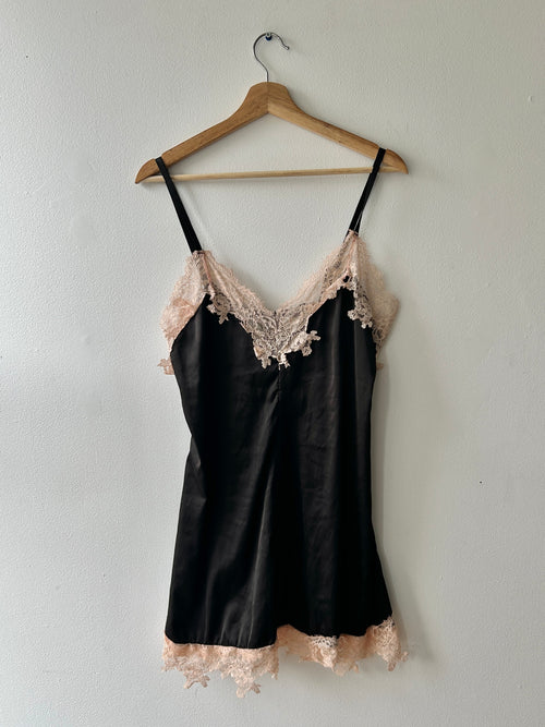 Coquette lace slip mini dress