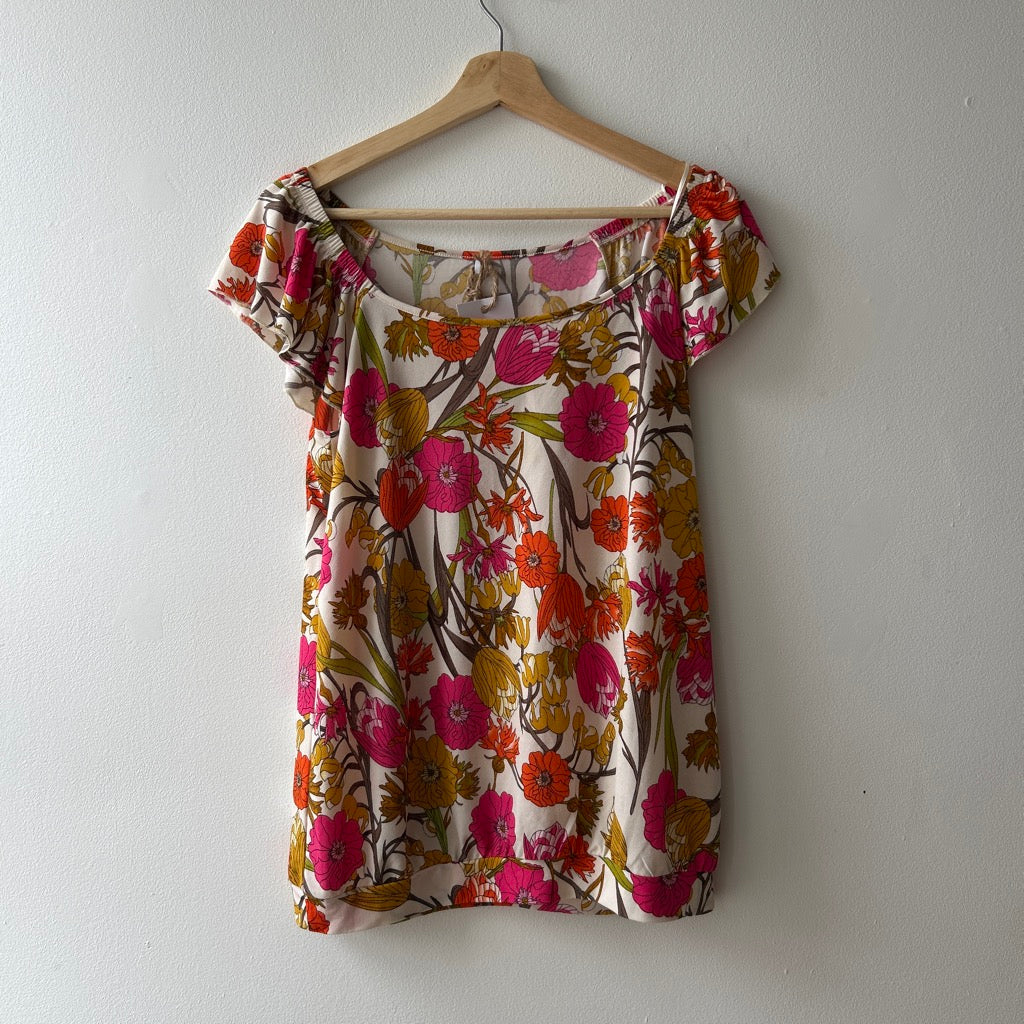 60s mod style print mini dress shirt