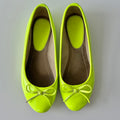 2000s neon yellow ballet flats