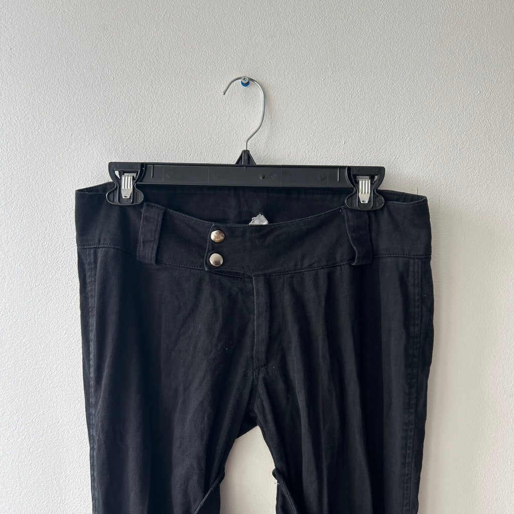 2000s black pants with lock and hardware