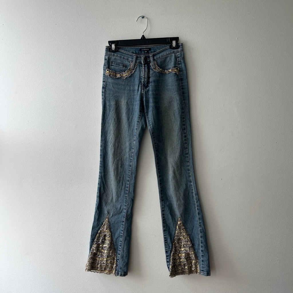 2000s booutcut pants with lace by Sandro