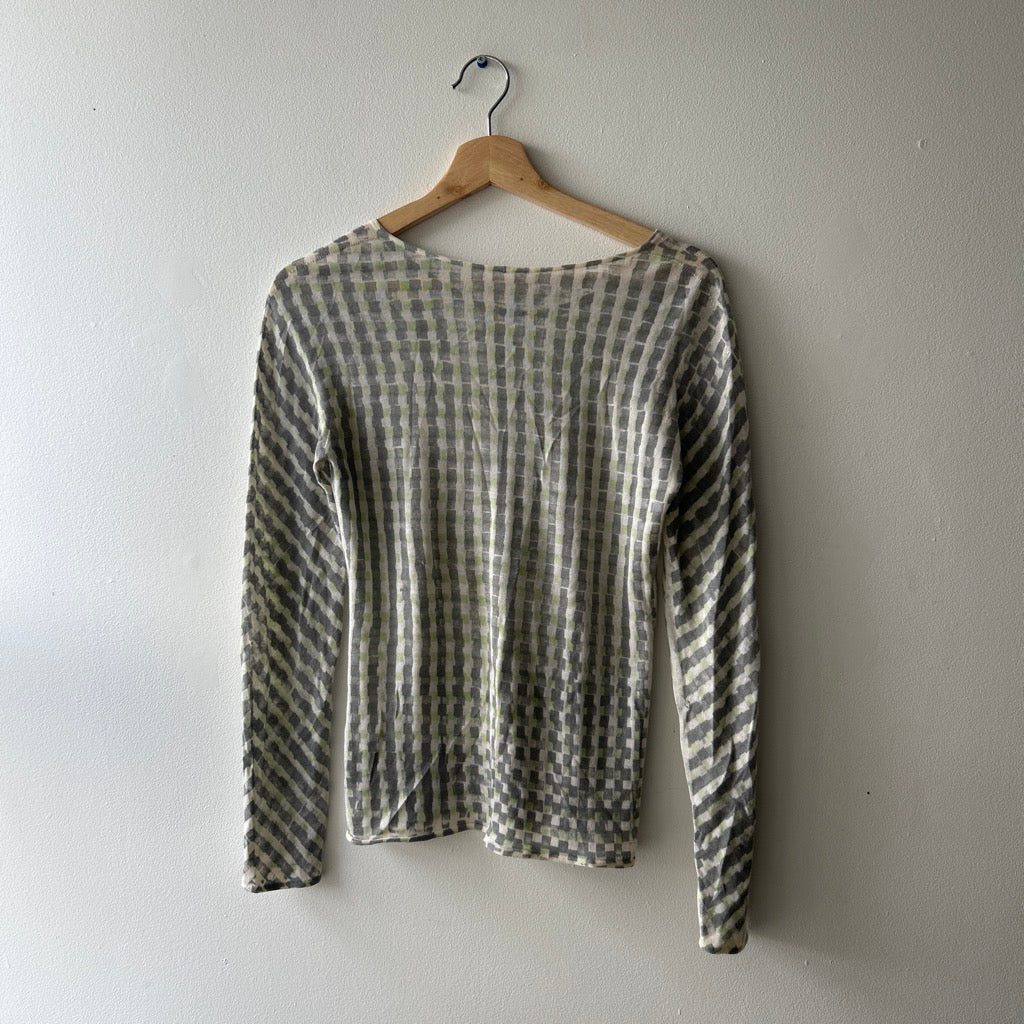 90s fine knit long sleeve top