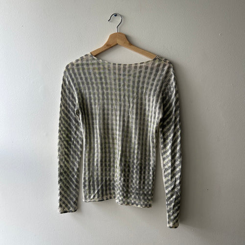 90s fine knit long sleeve top