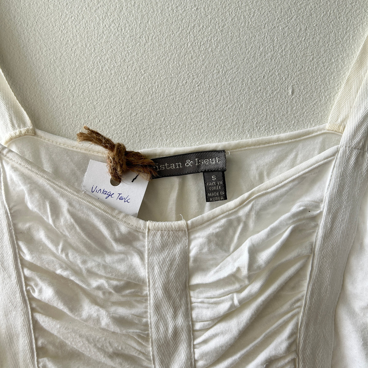 90s ruched bodice top by Tristan & iseut