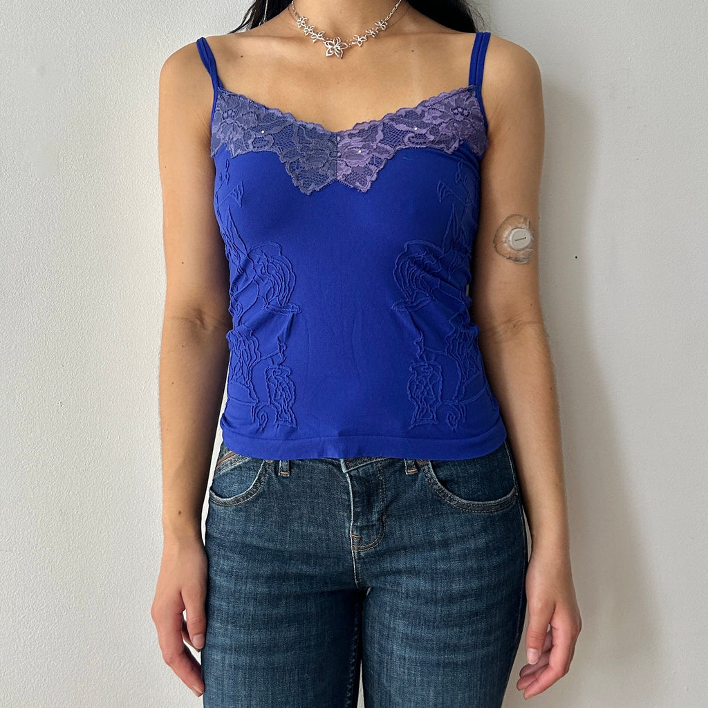 2000s lace purple cami by majora