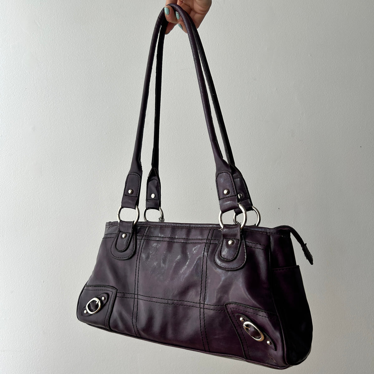 2000s purple shoulder bag