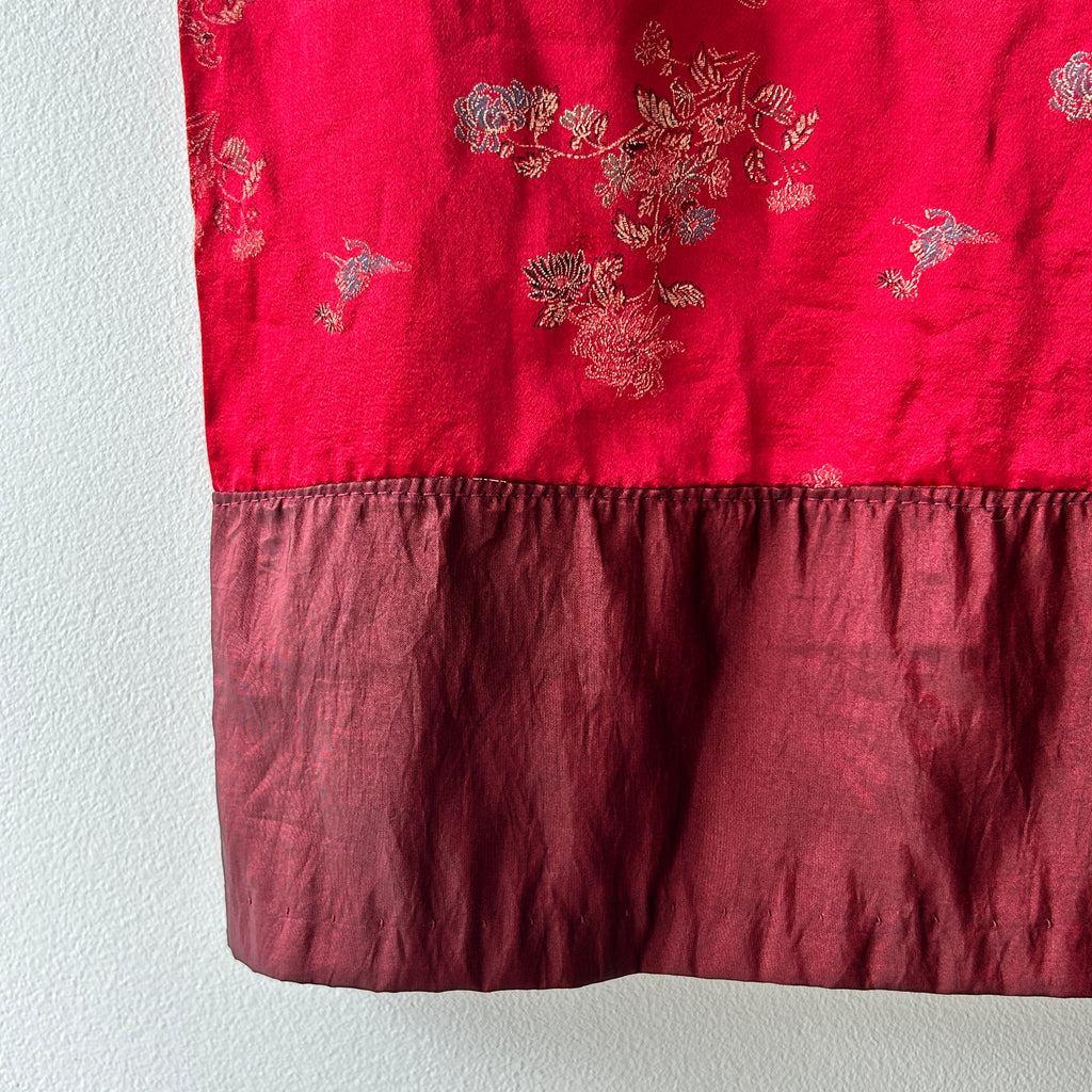 2000s satin midi skirt with drawstring waist