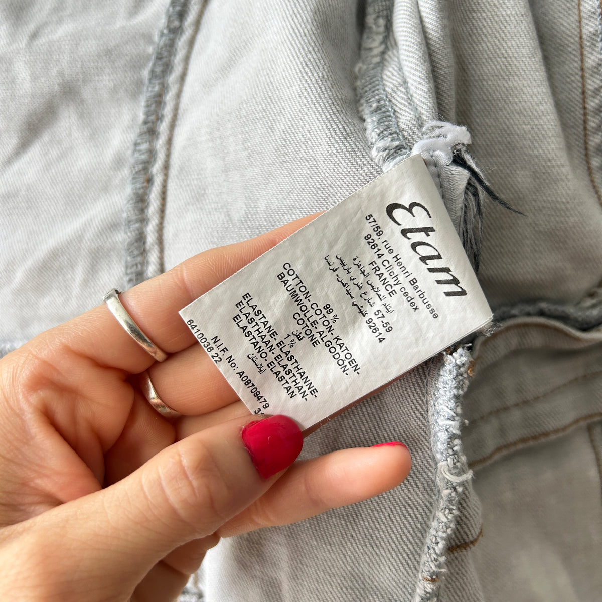 2000's denim military jacket by etam