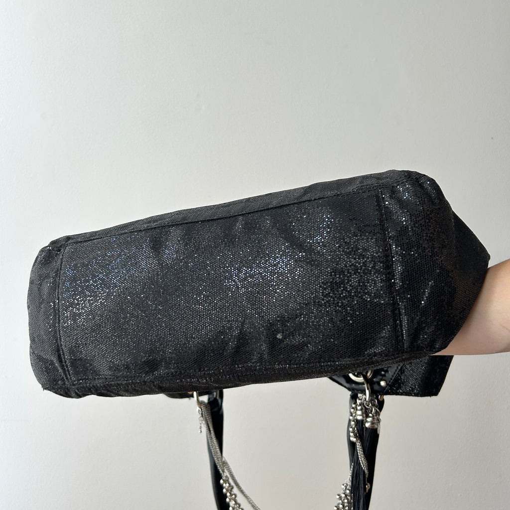 2010s glitter tote shoulder bag