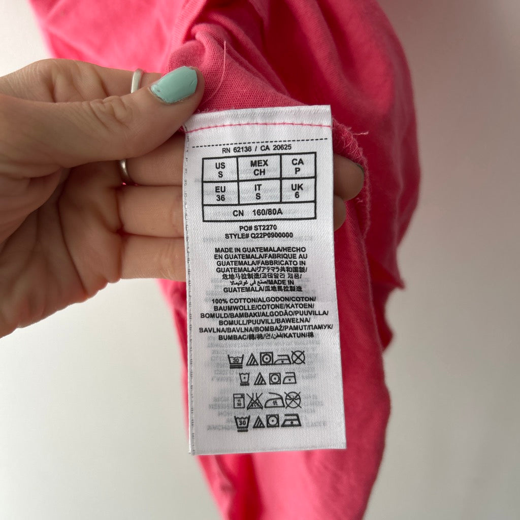 Y2K pink open shoulder top by Guess