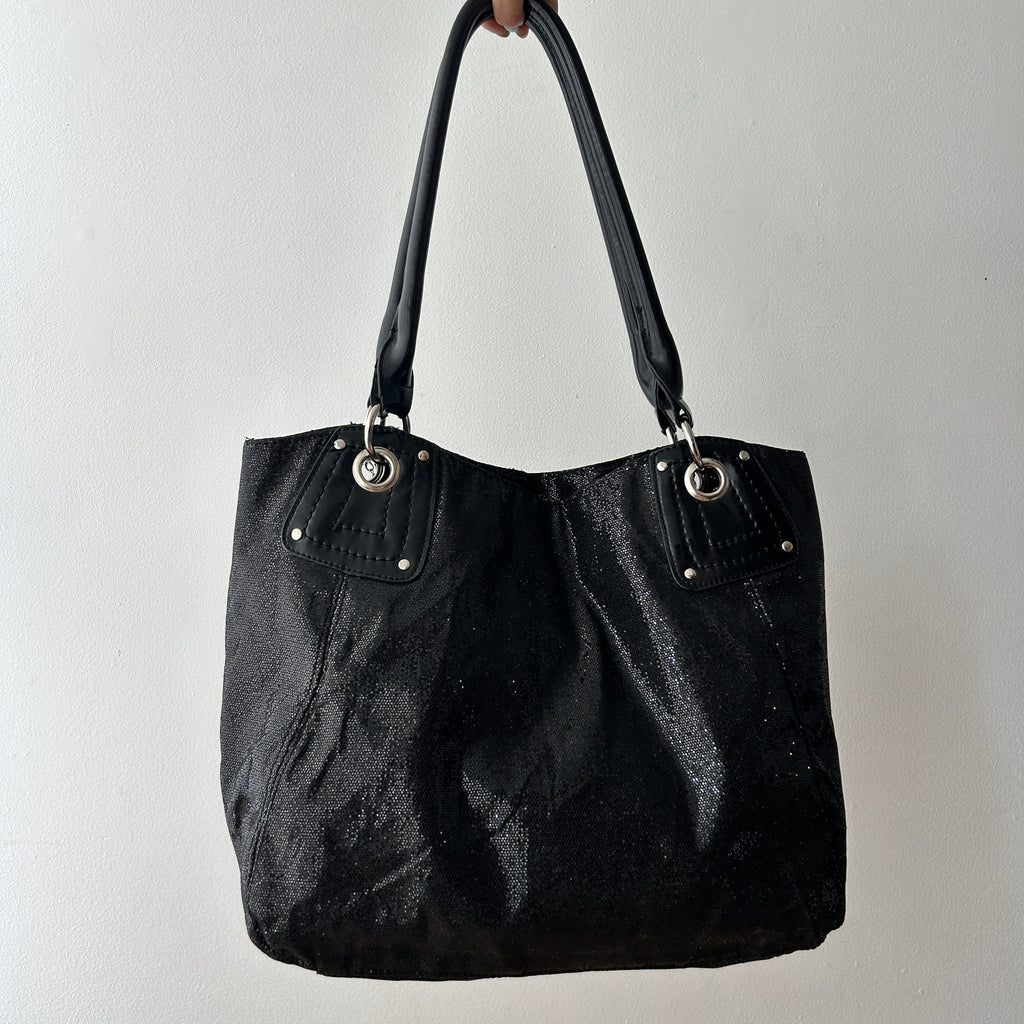 2010s glitter tote shoulder bag