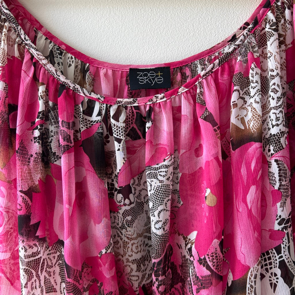 Boho batwing off the shoulder top