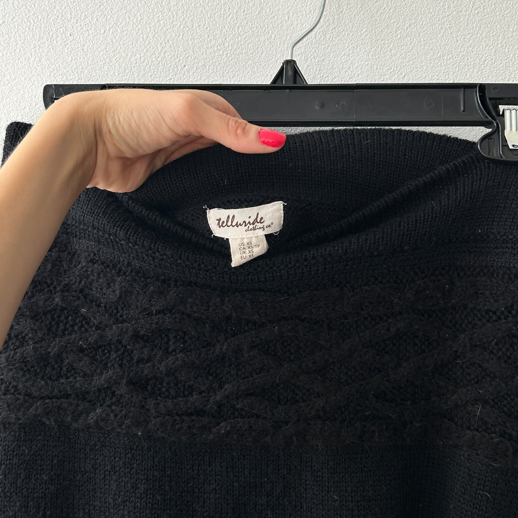vintage wool/mohair cable knit skirt by Telluride
