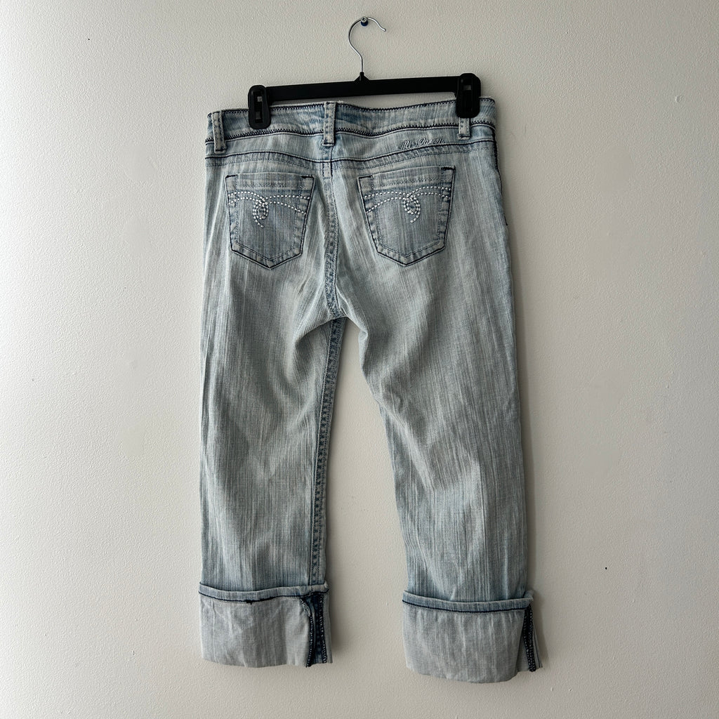 Y2K light wash denim capris by carreli