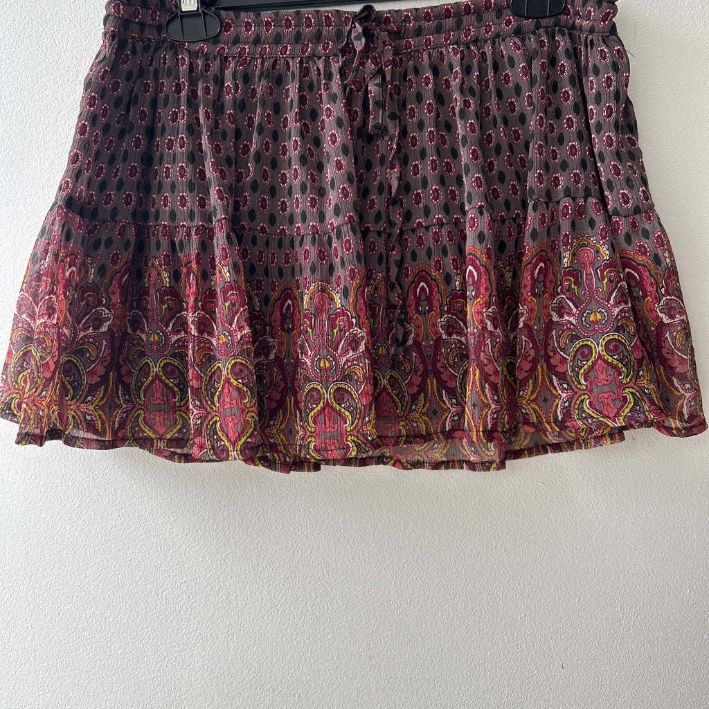 2010s boho mini skirt by F21