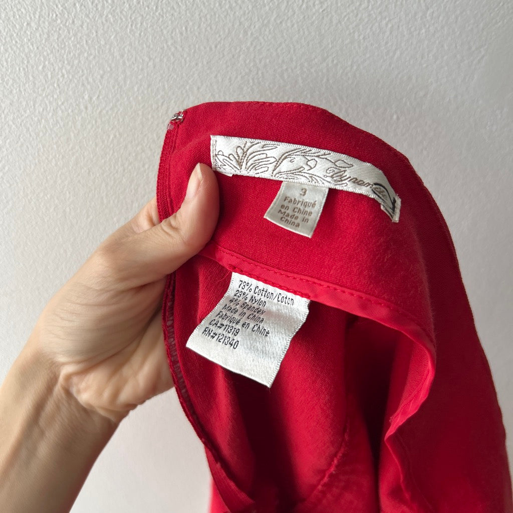 2000s red skirt by dynamite