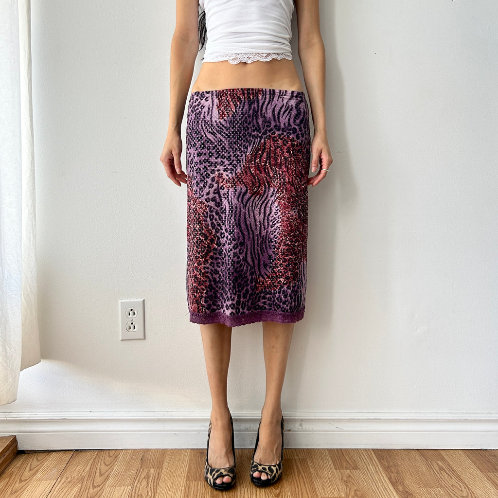 Y2K animal print skirt by frime