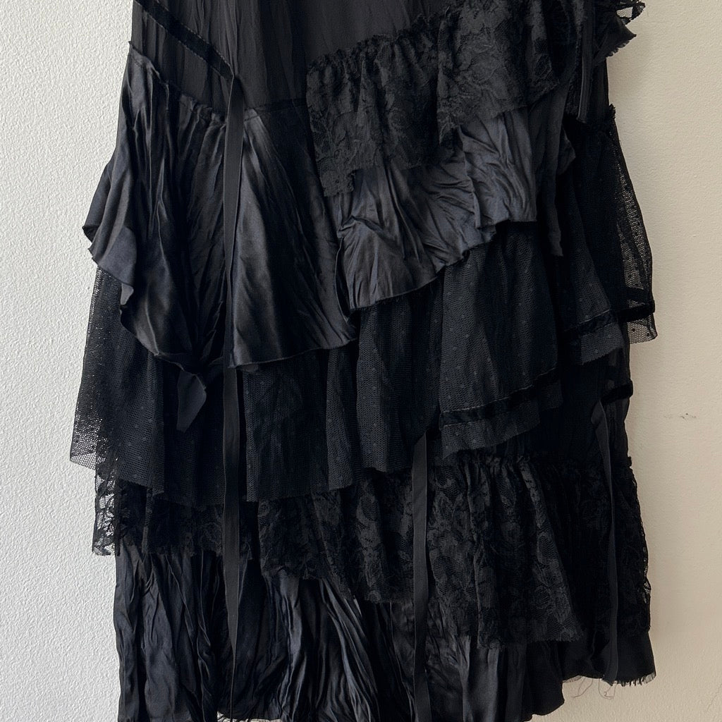Fairy ruffled midi silk blend dress by BCBG